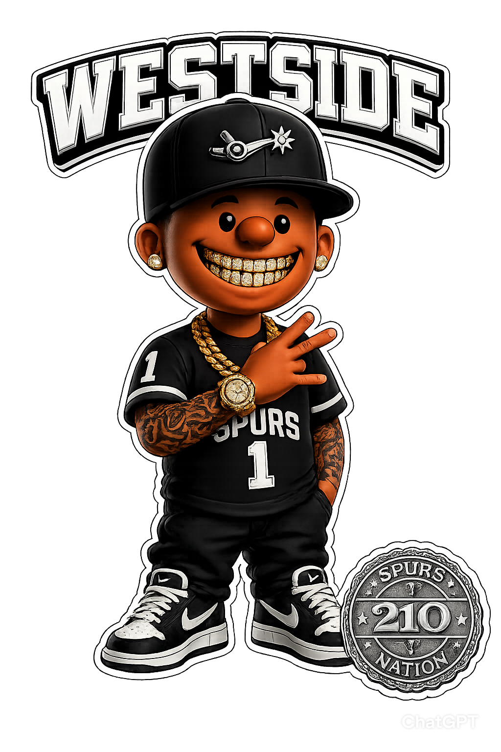 Adult Short-sleeve Westside Spurs Nation T-shirt
