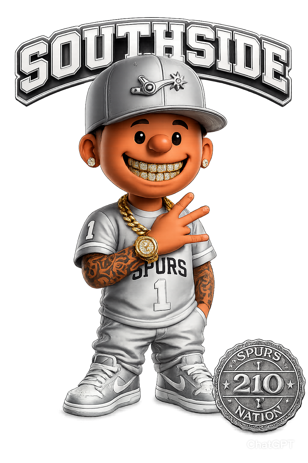 Adult Short sleeve SOUTHSIDE Spurs T-shirt